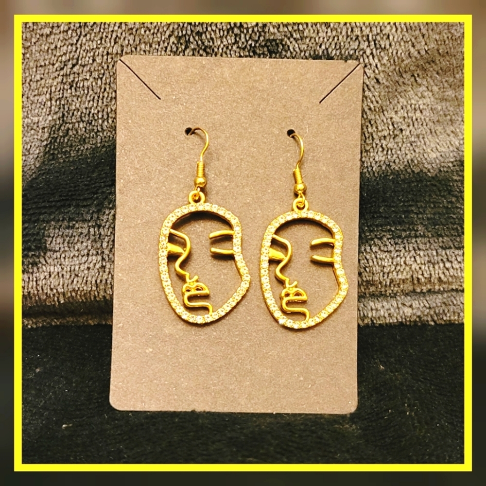 Crystal Face Earrings